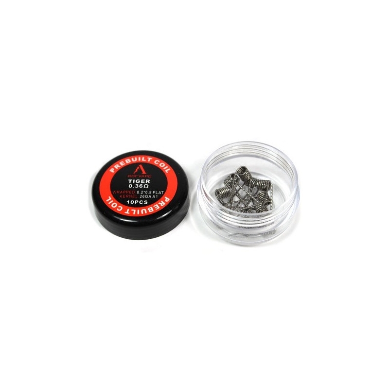 Boîte de 10 coils Tiger 0.36 ohm - Rofvape Boîte de 10 coils Tiger 0.36 ohm - Rofvape